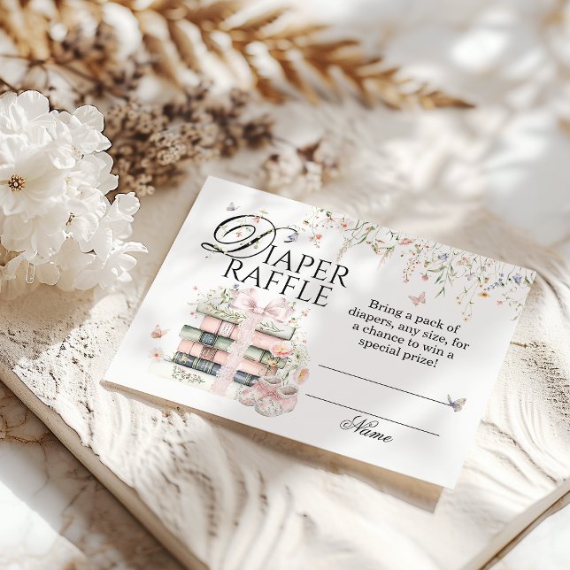 Tarjeta De Recepción Nuevo capítulo Begin Book flor Baby Shower Diaper (Subido por el creador)