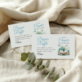 Tarjeta De Recepción Nuevo Capítulo Brunch Libro Baby Shower Diaper Raf