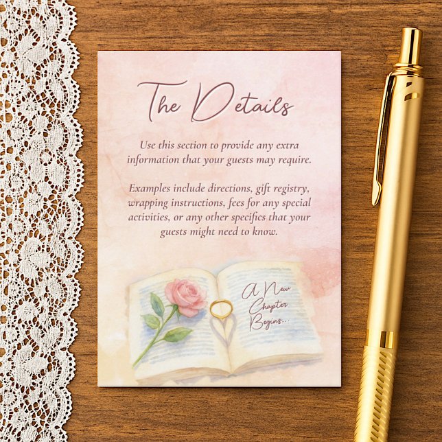 Tarjeta De Recepción Nuevo capítulo comienza libro de cuentos con detal (Subido por el creador)