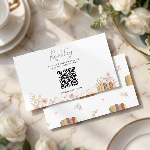 Tarjeta De Recepción Nuevo capítulo comienza libros florales vintage