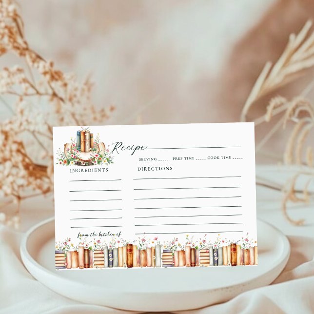 Tarjeta De Recepción Nuevo capítulo Floral Books Receta de Ducha Bridal (Subido por el creador)