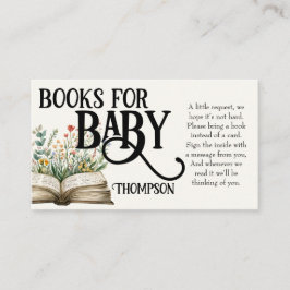 Tarjeta De Recepción Nuevo capítulo inicia flor silvestre de Baby Showe