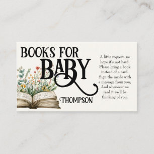 Tarjeta De Recepción Nuevo capítulo inicia flor silvestre de Baby Showe