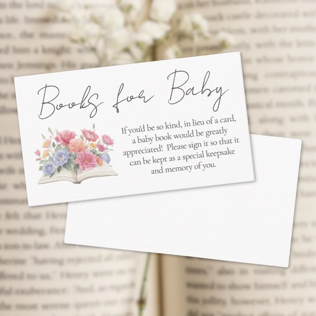 Tarjeta De Recepción Nuevo Capítulo: Libros Baby Shower Para Bebés (New Chapter Baby Shower Books For Baby Enclosure Card)
