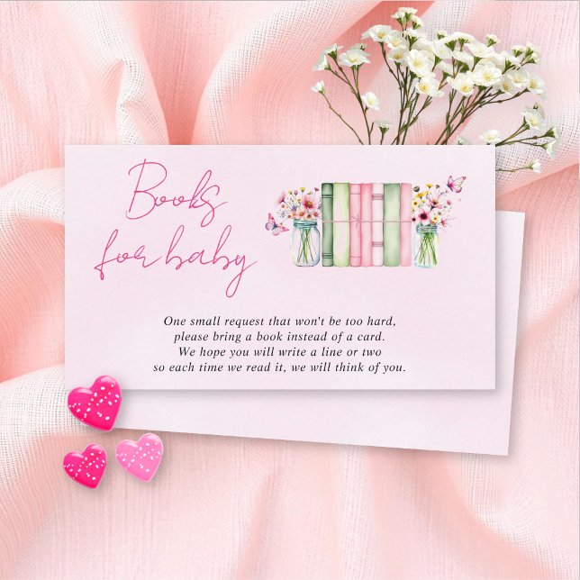 Tarjeta De Recepción Nuevo capítulo Libros para las niñas ducha rosa (Subido por el creador)