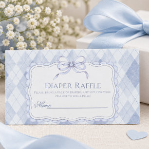 Tarjeta De Recepción Nuevo en el Club Azul Niño Golf Bebé Shower Pañal