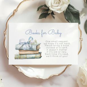 Tarjeta De Recepción Nuevos Libros de Flores Azules para bebés