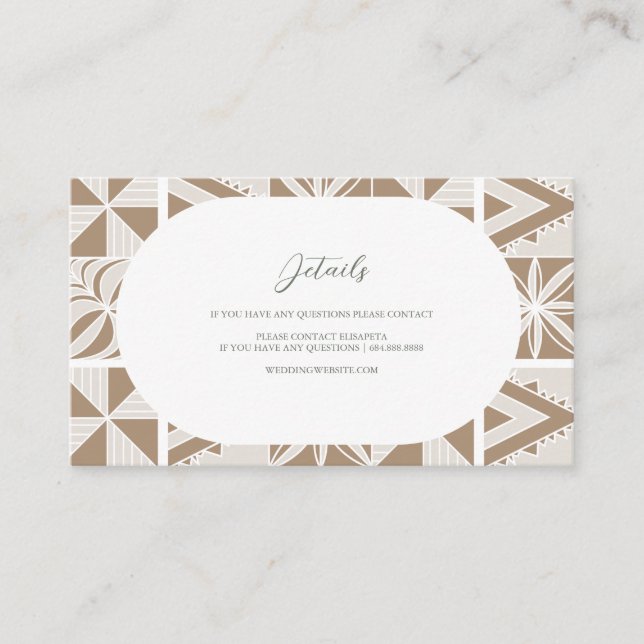 Tarjeta De Recepción Nuku'alofa (Anverso)