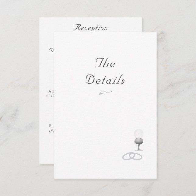 Tarjeta De Recepción Nuptial Grace Catholic Wedding  (Anverso / Reverso)