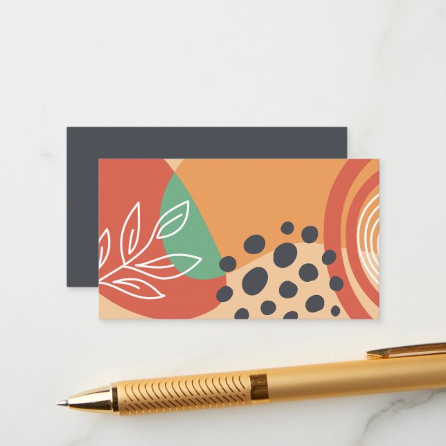 Tarjeta De Recepción Obra de arte abstracta de Boho (Anverso/Reverso In Situ)