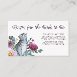 Tarjeta De Recepción Obteniendo la receta de Meowie Card para la novia