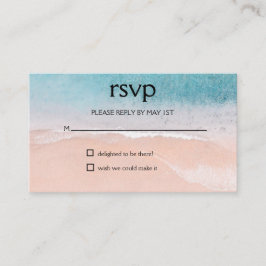 Tarjeta De Recepción Ocean Beach Seaside Destination Wedding RSVP
