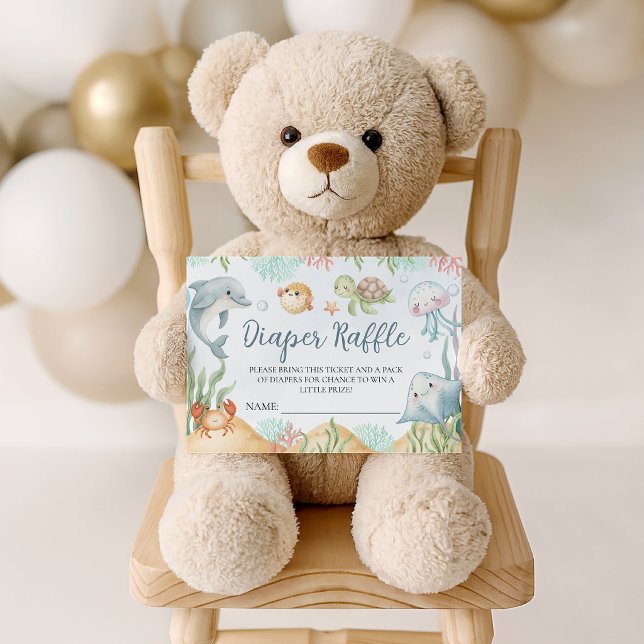 Tarjeta De Recepción Ocean Diaper Raffle Tickets (Subido por el creador)