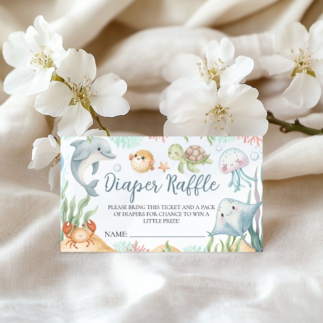 Tarjeta De Recepción Ocean Diaper Raffle Tickets (Subido por el creador)