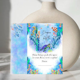 Tarjeta De Recepción Ocean Sea Animals Baby Diaper Raffle