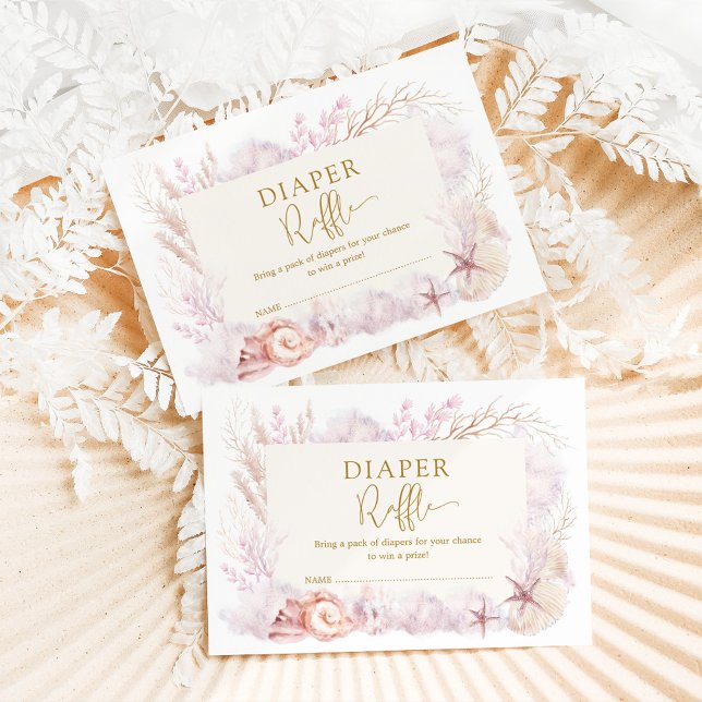 Tarjeta De Recepción Océano soñado bajo el mar Baby Diaper Raffle (Subido por el creador)