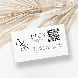Tarjeta De Recepción ¡Ocurren fotos! Foto, QR-Code, Boda