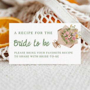 Tarjeta De Recepción Off The Market Bridal Shower Comparte Una Receta