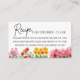 Tarjeta De Recepción Off The Market Floral Shop Bridal Shower Receta
