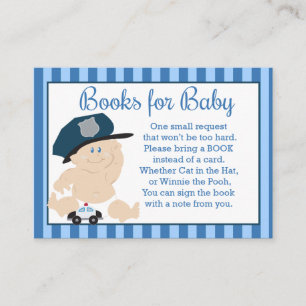 Tarjeta De Recepción Oficial de policía de policía para bebés Libros de