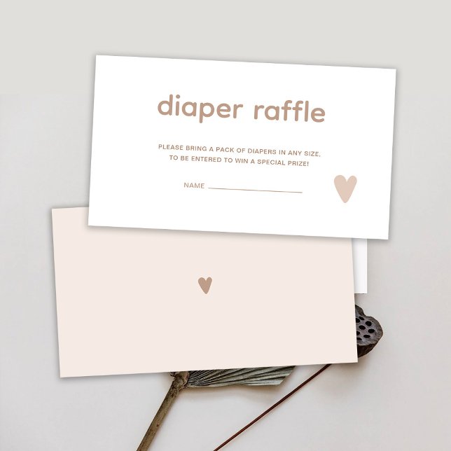 Tarjeta De Recepción Oh Baby Beige Neutral Diaper Raffle (Subido por el creador)