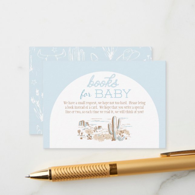 Tarjeta De Recepción Oh Baby Cowboy Books for Baby (Anverso/Reverso In Situ)