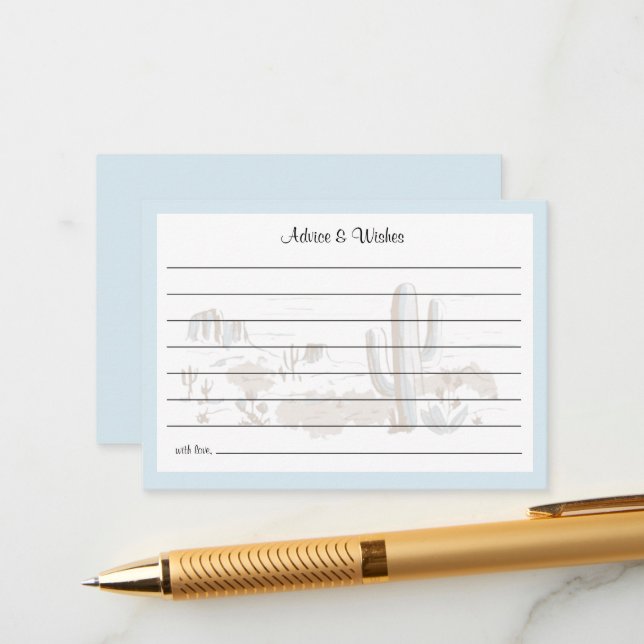 Tarjeta De Recepción Oh Baby Cowboy Shower Advice and Wishes (Anverso/Reverso In Situ)