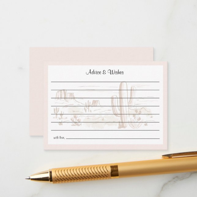 Tarjeta De Recepción Oh Baby Cowgirl Shower Advice and Wishes (Anverso/Reverso In Situ)