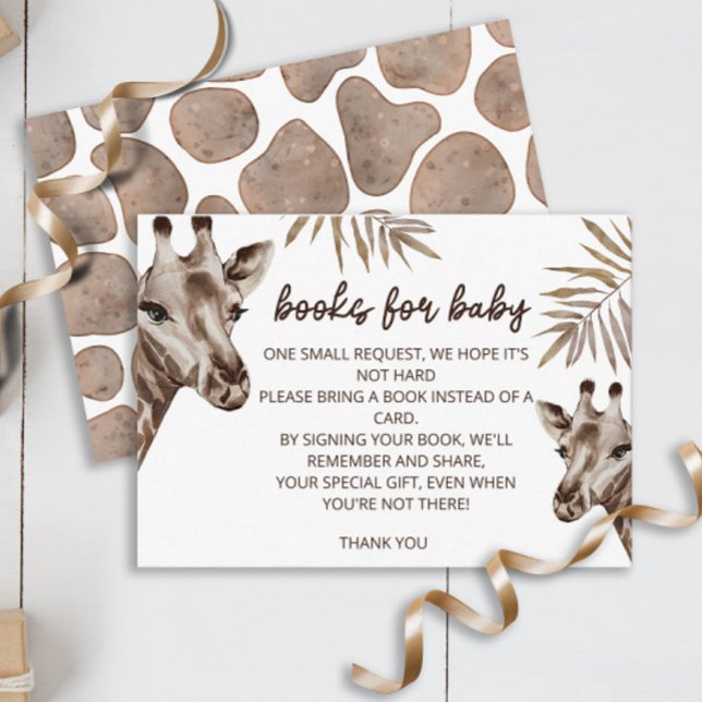 Tarjeta De Recepción Oh Baby Giraffe Libros neutrales para el boleto de (Subido por el creador)