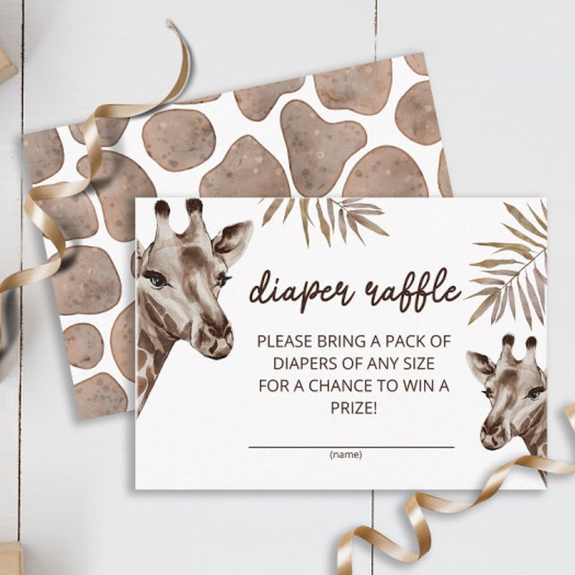 Tarjeta De Recepción Oh Baby Giraffe Neutral diaper raffle ticket (Subido por el creador)