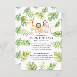 Tarjeta De Recepción Oh Baby Jungle Baby Shower Book for Baby Enclosur