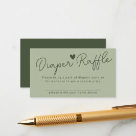 Tarjeta De Recepción Oh Baby Moderno Sage Green Libros simples para el