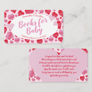 Tarjeta De Recepción Oh Baby Pink Red Hoyers Libros para Bebé