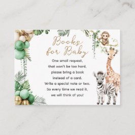 Tarjeta De Recepción Oh Baby Safari Animal Jungle Green Baby Shower