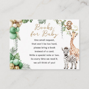 Tarjeta De Recepción Oh Baby Safari Animal Jungle Green Baby Shower