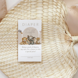 Tarjeta De Recepción Oh Baby Safari Animals Boho Baby Shower Diaper