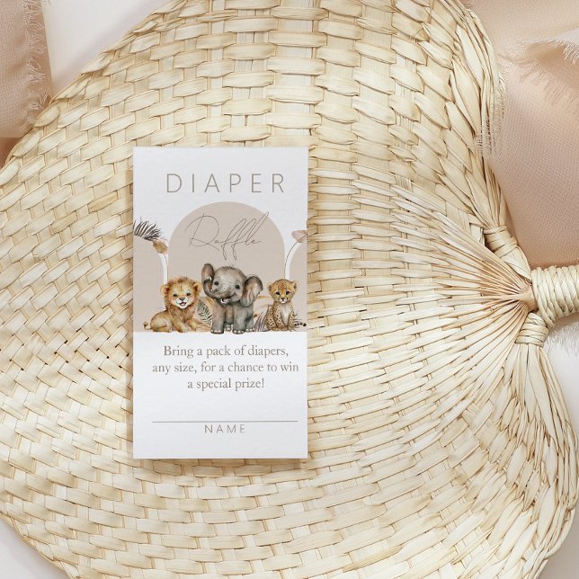 Tarjeta De Recepción Oh Baby Safari Animals Boho Baby Shower Diaper (Subido por el creador)