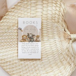 Tarjeta De Recepción Oh Baby Safari Animals Boho Baby Shower Libros