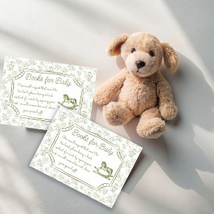 Tarjeta De Recepción Oh baby sage verde caballo mecedor petición de lib