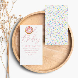 Tarjeta De Recepción Oh Bebé Donut Sprinkle Baby Shower Diaper Raffle
