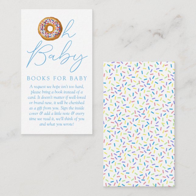 Tarjeta De Recepción Oh Bebé Donut Sprinkle Solicitud De Baby Shower En (Anverso / Reverso)