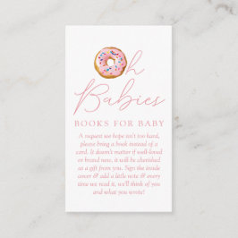 Tarjeta De Recepción Oh bebés Donut aspersar solicitud de libro de Baby