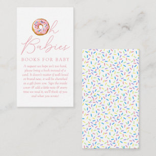 Tarjeta De Recepción Oh bebés Donut aspersar solicitud de libro de Baby