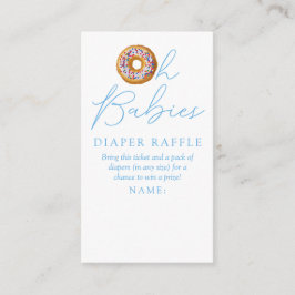 Tarjeta De Recepción Oh bebés Donut Sprinkle Baby Shower Diaper Raffle
