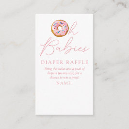 Tarjeta De Recepción Oh bebés Donut Sprinkle Baby Shower Diaper Raffle