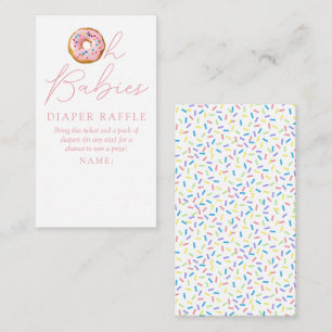 Tarjeta De Recepción Oh bebés Donut Sprinkle Baby Shower Diaper Raffle