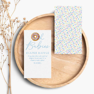 Tarjeta De Recepción Oh bebés Donut Sprinkle Baby Shower Diaper Raffle