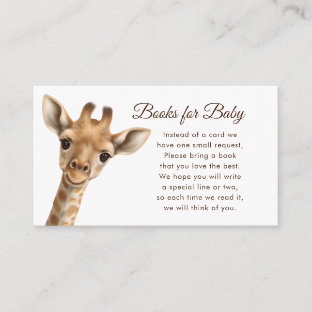 Tarjeta De Recepción Oh Boy Baby Giraffe Boys para Baby Baby Shower (Anverso)
