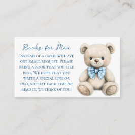 Tarjeta De Recepción Oh Boy Baby Shower Book Request Card