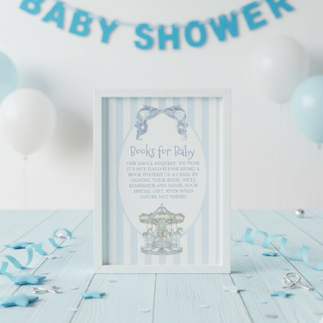 Tarjeta De Recepción ​Oh Boy Blue Bow Carousel Books for Baby  (Subido por el creador)